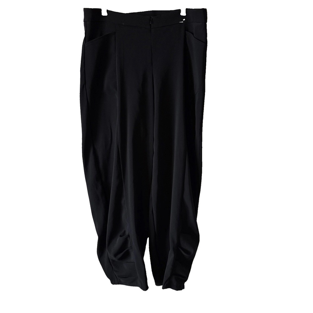 Porto Black Lagenlook Barrel Women's Dress Pants Size 3 Front Zip Pockets
